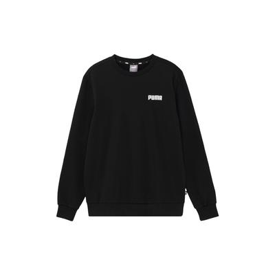 Buchstabenprint Rundhals Langarm Sweatshirt Herren Sweatshirt Schwarz 848737-01