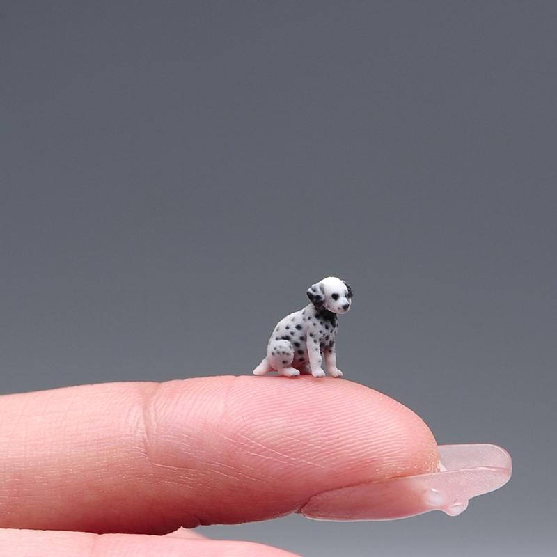 1/64 Scale Resin Pet Statue 3D Print Dog/Cats Shape Figurine Handmade Miniature Model Ideal For Home Display