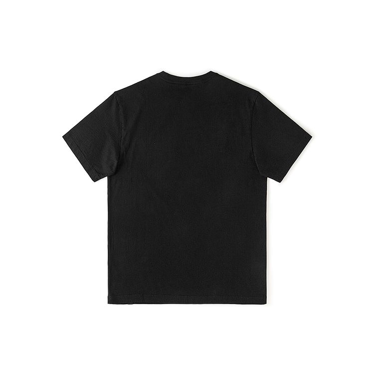 Comfortable Fit Round Neck Logo Print Short Sleeve Casual T-Shirt Men T-shirts Black LMT0081264LE00FK11000
