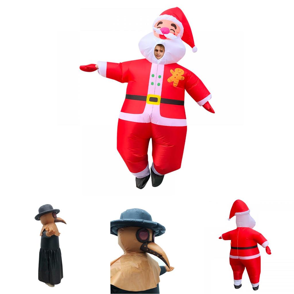 Adult Inflatable Santa Snowman Gingerbread Man Costume For Cosplay And Halloween Parties