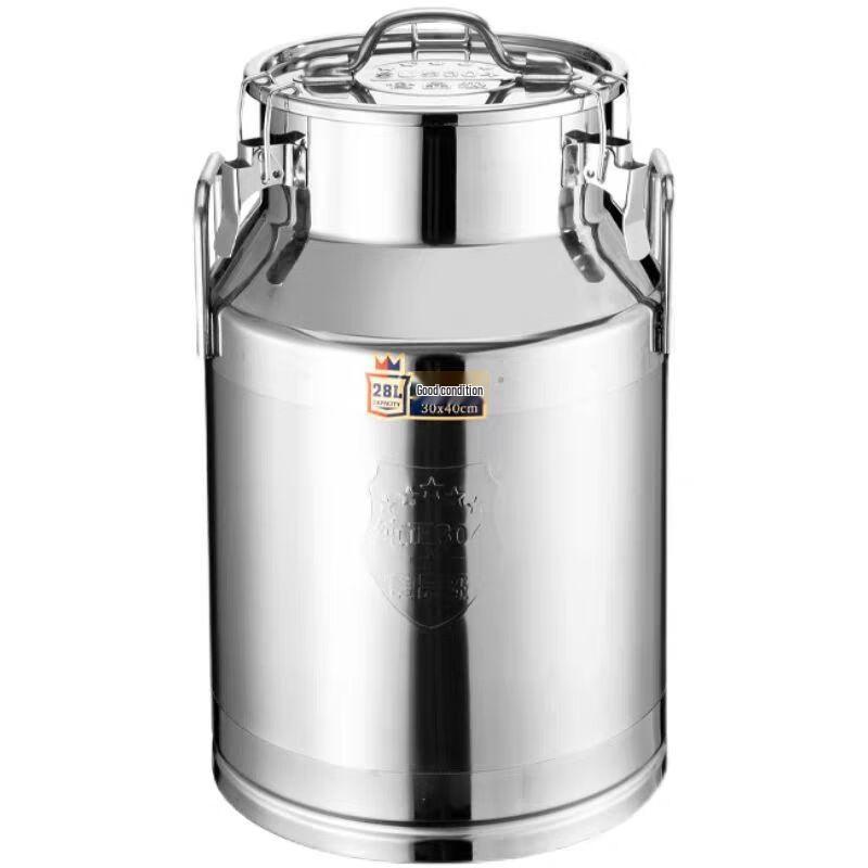 Thickened 201 Stainless Steel Sealed Storage Bucket