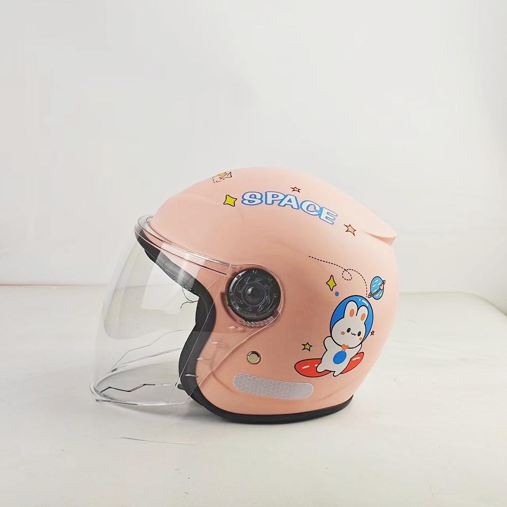 Children's helmets Boys and girls winter warm battery car electric vehicle safety new national standard cartoon parent-child helmet