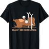 Black T-Rex Hates Lifitng Black History Funny BLM Dinosaur T-Shirt