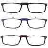 TR90 Folding Anti-Blue Light Reading Glasses for Men & Women, Portable with Telescopic Stainless Steel Legs