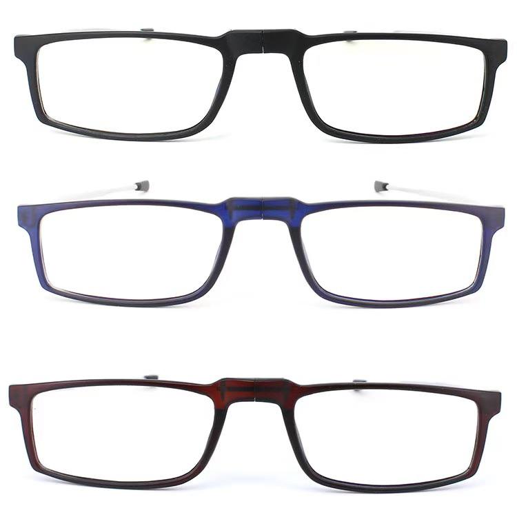 TR90 Folding Anti-Blue Light Reading Glasses for Men & Women, Portable with Telescopic Stainless Steel Legs