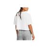 Under Armour Campus Boxy Crop Short Sleeve Solid Color Round Neck Pullover Loose Quick-Dry T-Shirt Women T-Shirts White 1383681-100