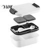 Microwave Safe Meal Prep Containers Double Layer Lunch Box with Sauce Container And Tableware, Leak Proof Stackable Food Easy Clean Dishwasher Storage