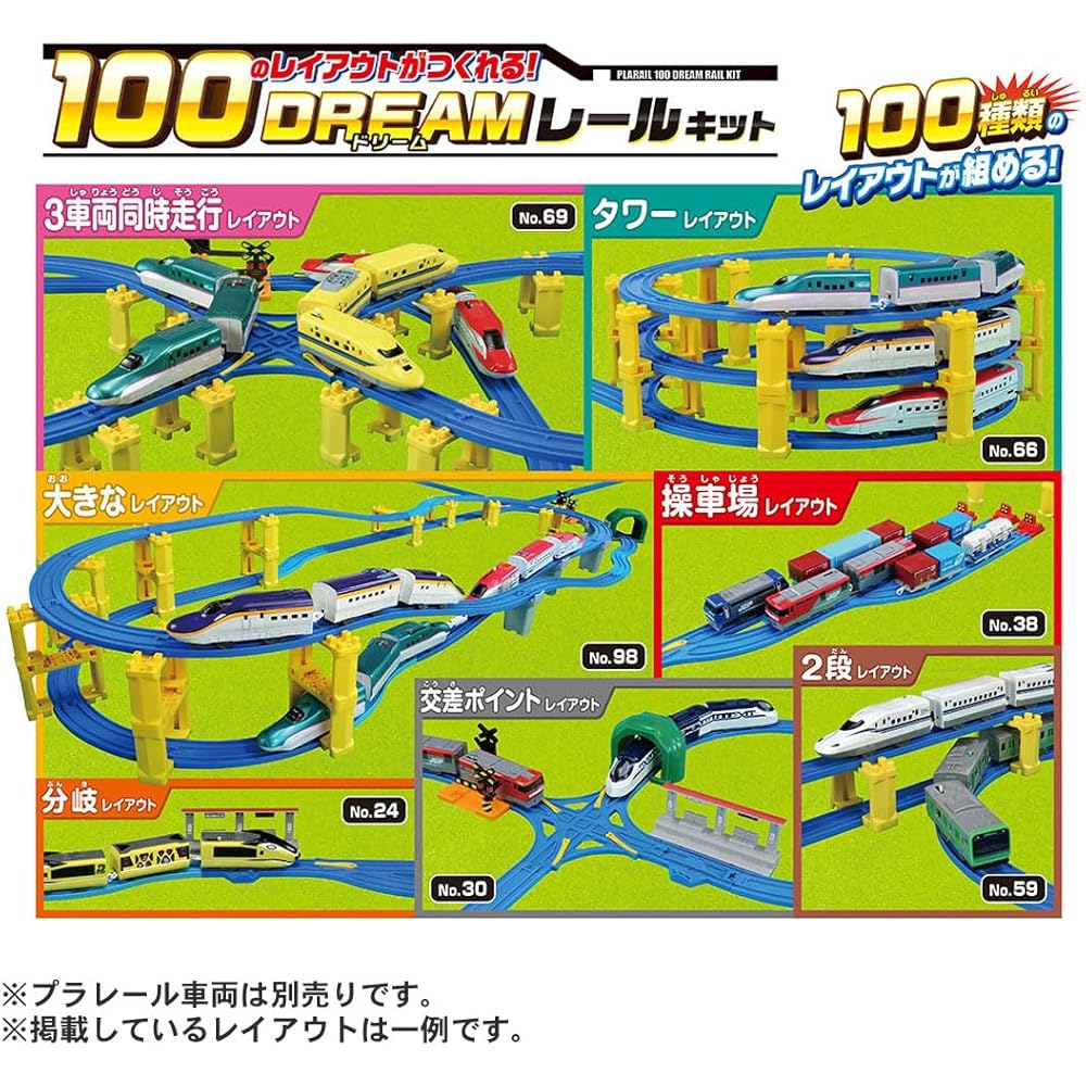 Takara Tomy Dream Rail Kit Train Set 100 Layouts Toy for Ages 3 and Up