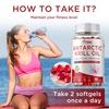 Antarctic Krill Oil Supplement Capsules, Containing Astaxanthin and Phospholipid Extracts, 1000 Mg Per Serving, Suitable for Adults.