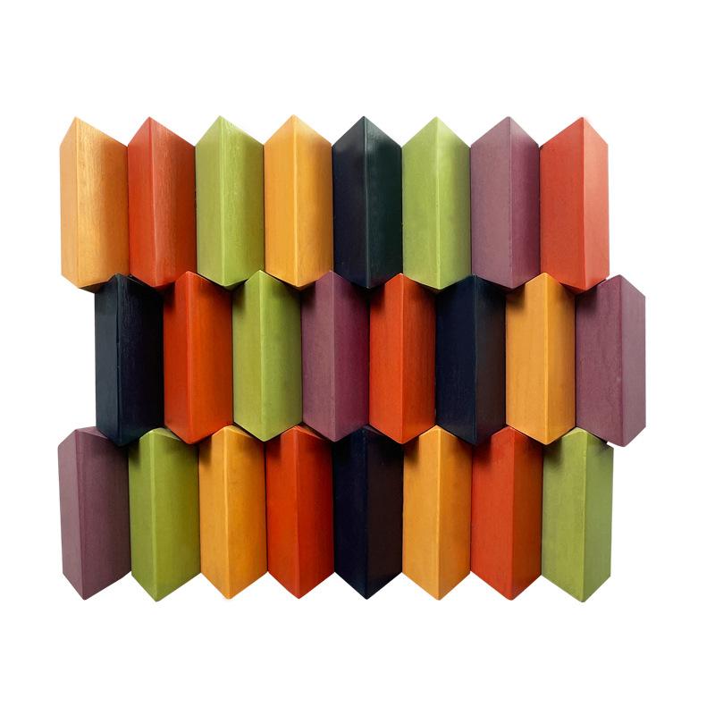 Creative Color 3D Stereoscopic Diamond Wall Hanging Hotel Café Background Decoration Bevel Color Mosaic Wood Wall Hanging Decor