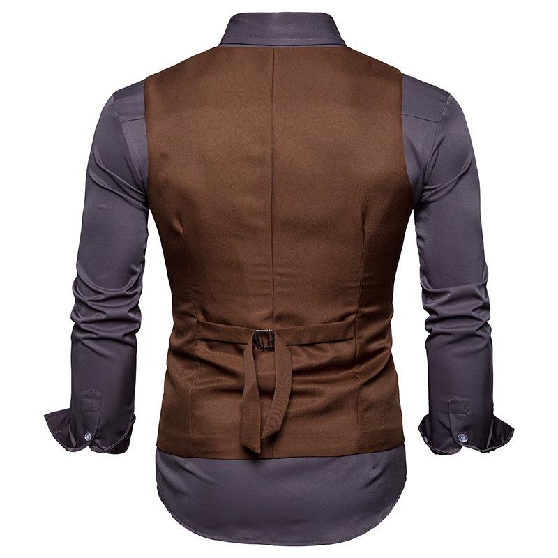 2021 Men's Double-Breasted Formal Vest Waistcoat