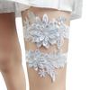 European & American Bridal Chiffon Flower Rhinestone Garter