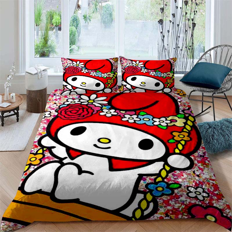 Cartoon My Melody Soft and Comfortable Duvet Cover, Children's Bedding Set Gift, Extra Large Size, Multiple Sizes Available.