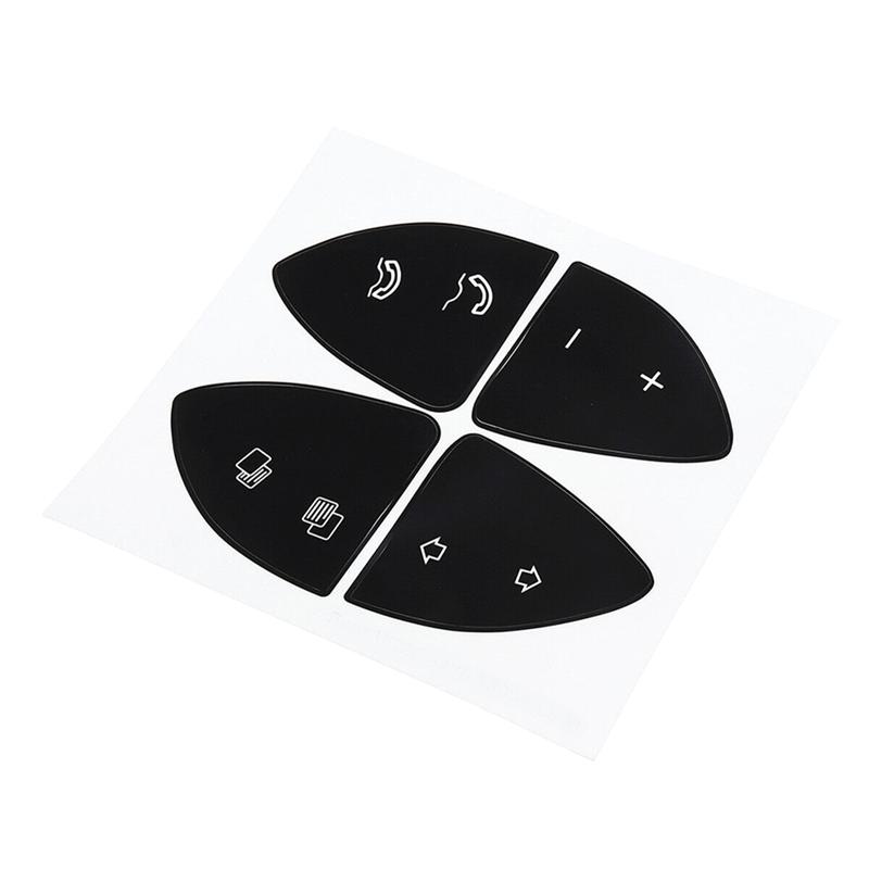 For Mercedes Benz Steering Wheel Button Repair Stickers, Black PVC Decals for W220 S430 S500 S600 CL500 CL600