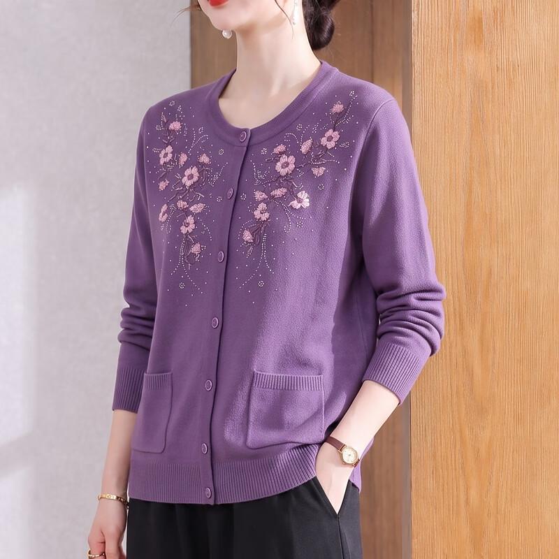 Hengyuanxiang Women's Embroidered Knit Cardigan