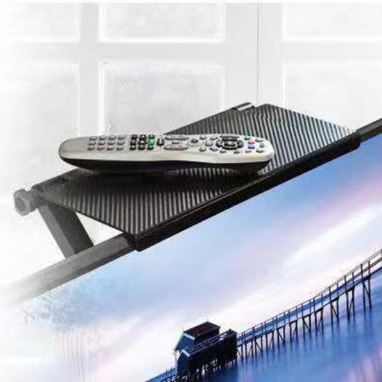 2Pcs TV Top Shelf Adjustable Screen Shelf Strong Load-bearing Simple Installation 2-leg Monitor Shelf Storage Rack