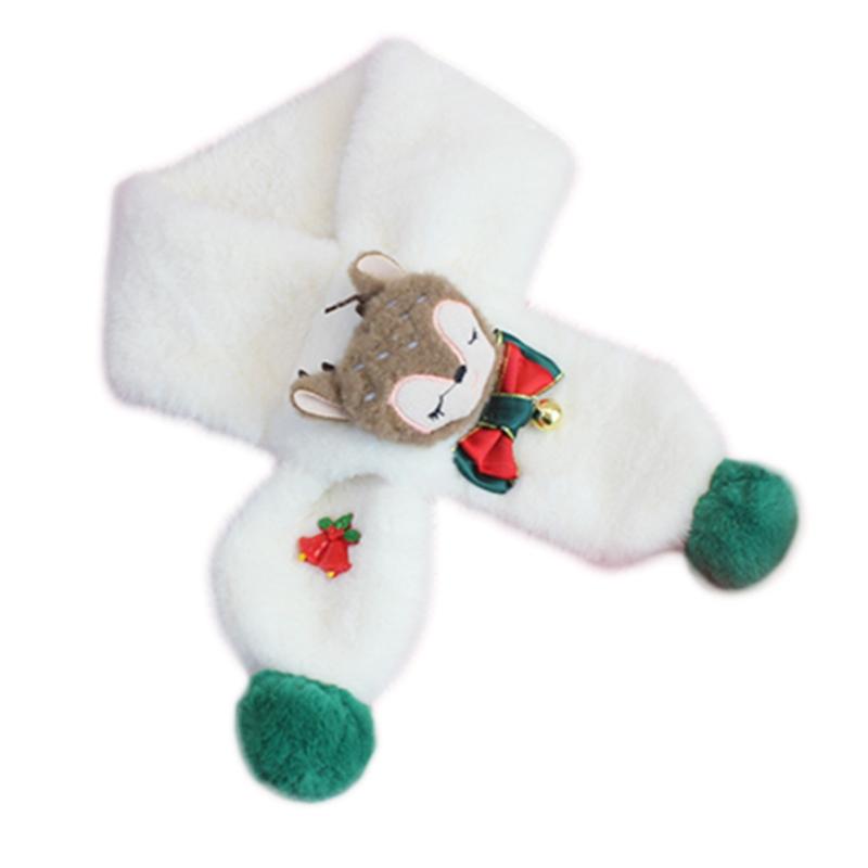 Thicken Faux Fur Plush Christmas ScarfCross Collar Scarf Wrap Winter Neck Warmers For Women Winter Warm Scarf