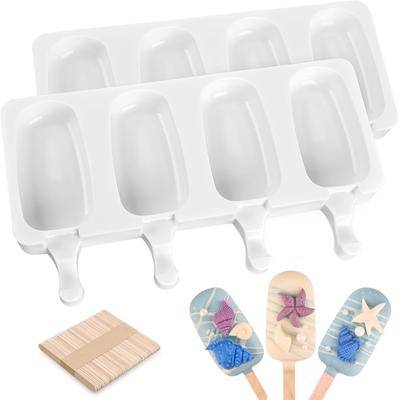 DIY Silicone Popsicle Molds  Large Oval Homemade Popsicle Mold Suitable for Juice Popsicles Candy and Baking Accessories