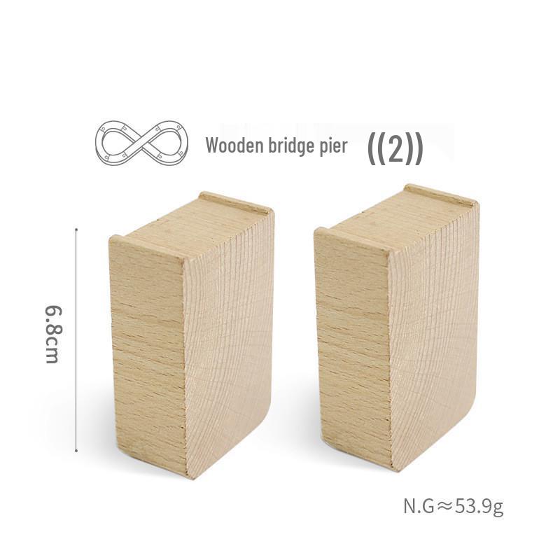 Magnetic Wooden Train Bridge Blocks for Kids - Compatible with All Brands