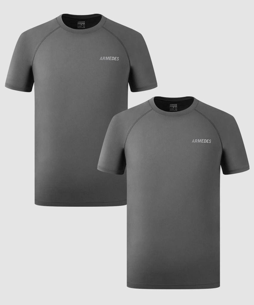 ARMEDES [2Pack] Armedes Four-Way Stretch Superdry Short Sleeve T-Shirt Ar-197 (A Type)