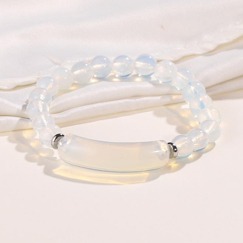 Natural Stone Bracelet Tiger Eye Obsidian Green Dongling Bridge Pendant Bracelet Gift for Elders On Holidays