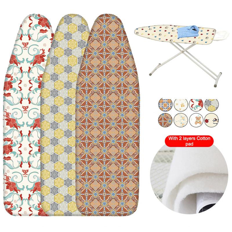 Ironing Board Cover Scorch Resistant Premium Cotton Padding Anti-Slip Washable Reusable Cover for Home Laundry Room Use