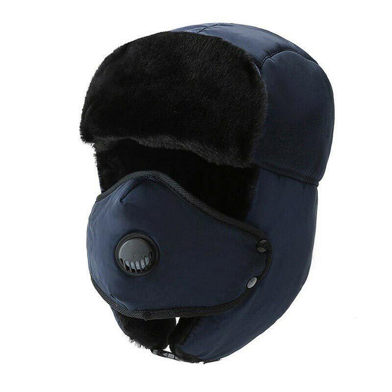 Bequeme Herren Aviator Trapper Trooper Ski Mützen mit abnehmbarer Gesichtsmaske für winterliche Wärme