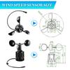 30m/s Wind Speed Sensor Weather Station Outdoor 3 Cup Anemometer Sensor High Precision Output RS485 4-20MA 0-5V 0-10V PNP NPN