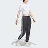 Adidas Originals Tape Woven Pants With Three Stripes And Cuffed Ankles Women Bottoms Black IN1018