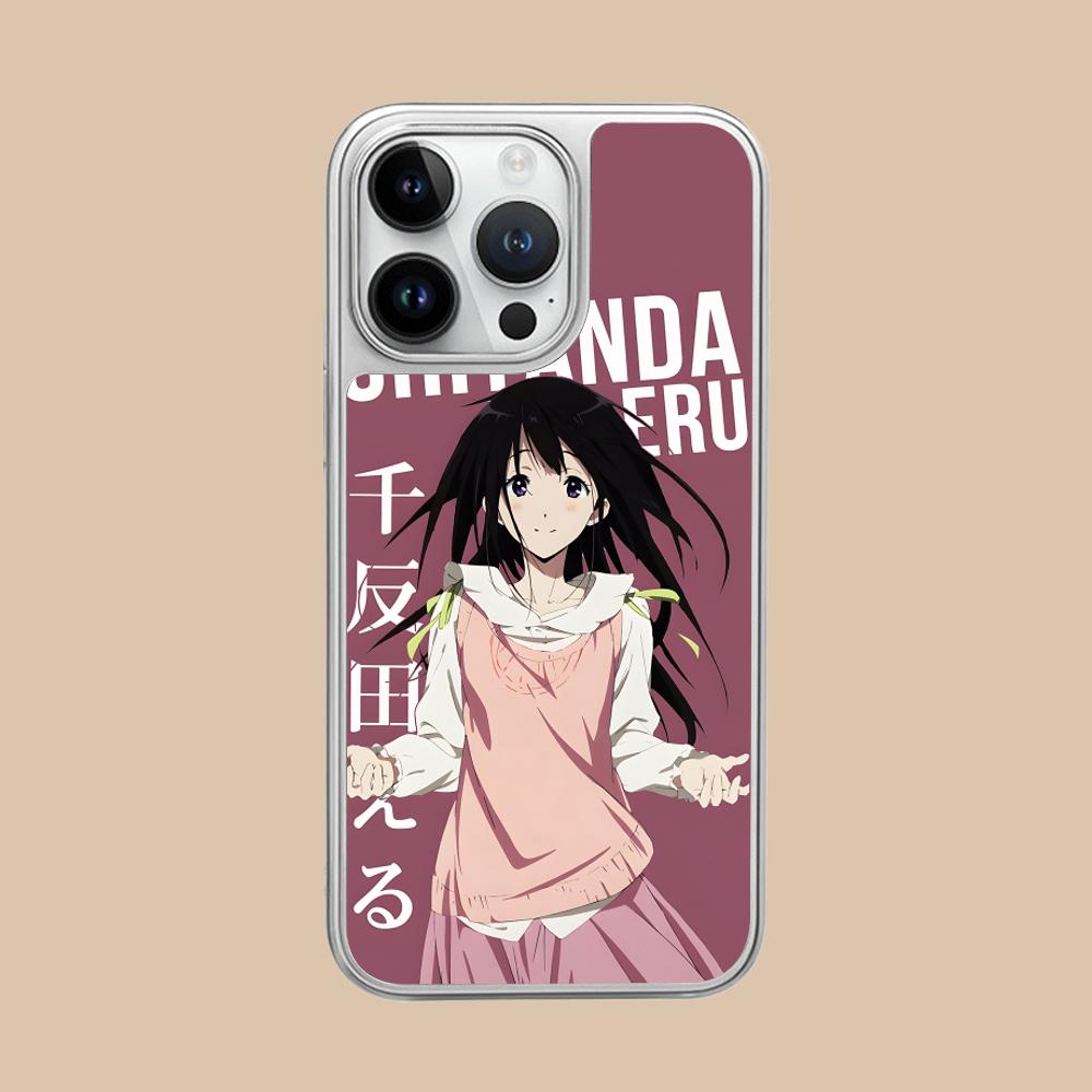 Hyouka Chitanda Silver Plating Mobile Phone Case for iPhone 17 16 15 14 13 12 11 Air Pro Max Plus Colorful Cover