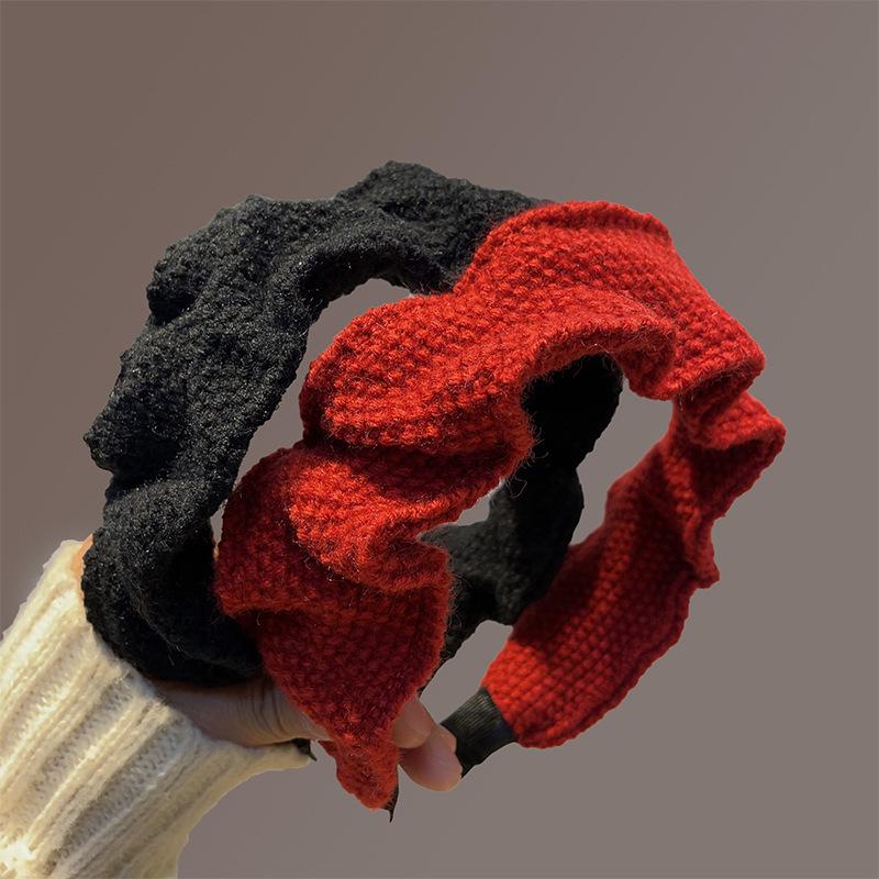 2025 High-End Red Headband for Women: Autumn/Winter Chinese New Year & Christmas Hair Accessory