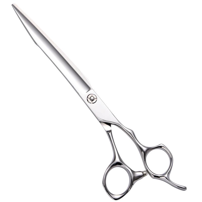 HUASIS HU48 7.5" 8'' Dog Straight Scissors Grooming 440C Stainless Steel Mirror Polished 61HRC Hardness Handmade Pet
