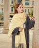 Classic Simple Solid Wool Blend Scarf Women Men Fall Winter High Quality Woolen Shawl Thick Warm Tassel Muffler Female Male Wrap