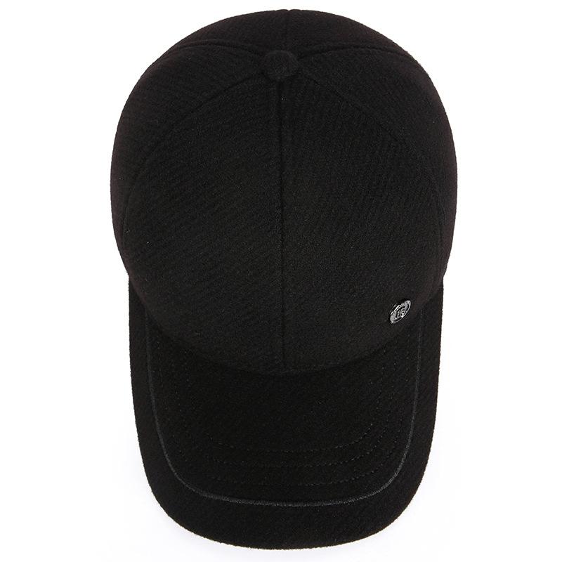 Middle-Aged and Elderly Autumn Winter Cap Outdoor Cycling Warm Cotton Cap Men Windproof Ear Protection Baseball Cap