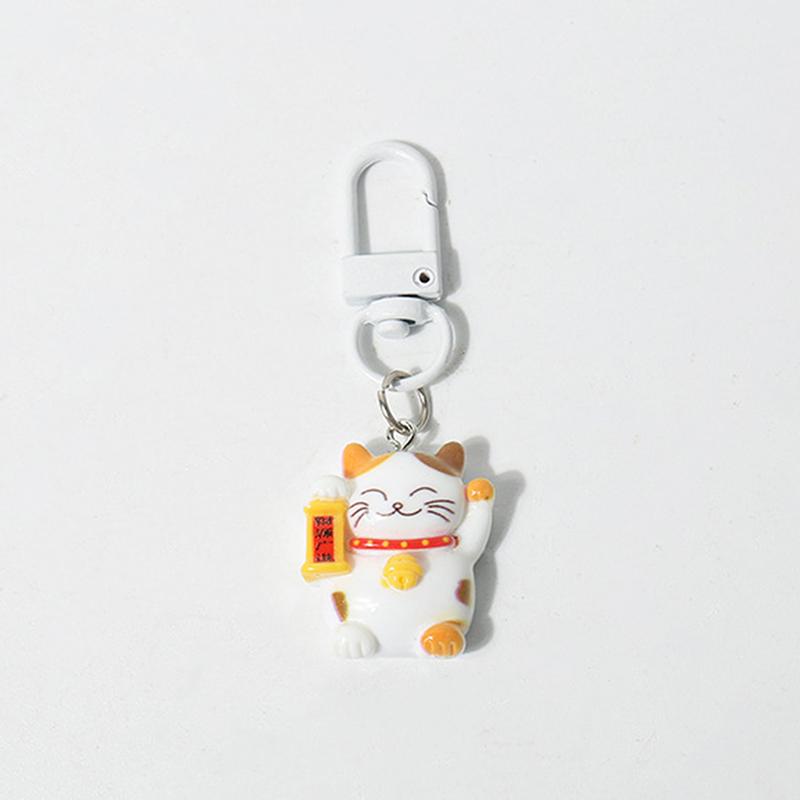 Søt Lucky Cat Nøkkelring Ryggsekk Anheng Oppheng Ornamenter Tilbehør Gaver