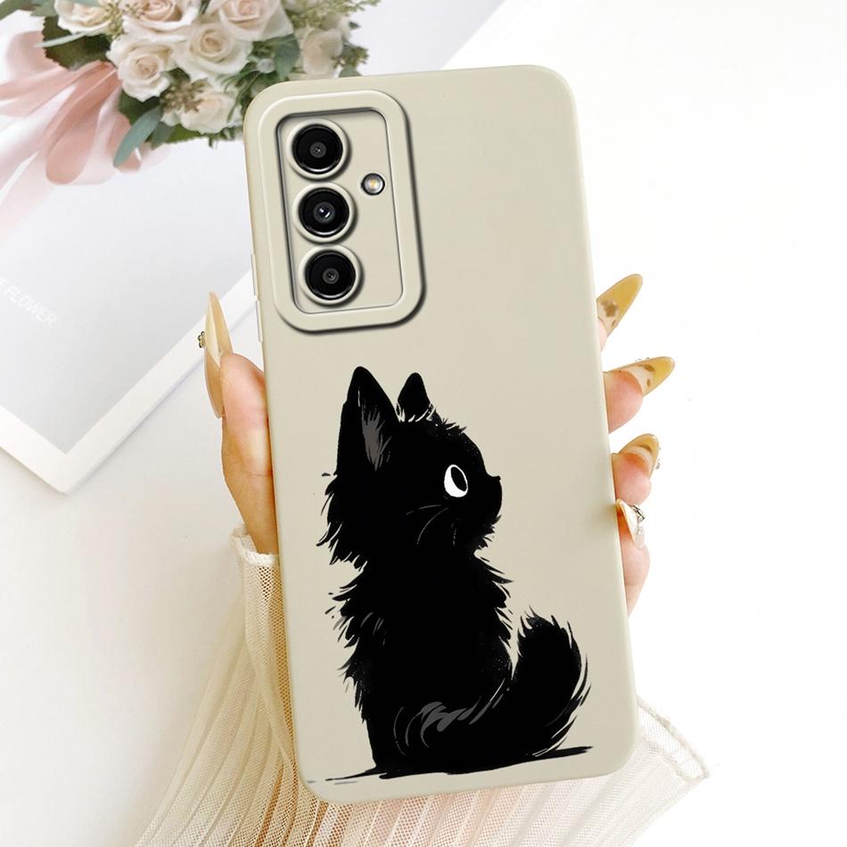 For Samsung Galaxy A05s A05 Cute Cat Flower Cartoon Phone Case For Samsung A05 A 05 05S A05S Shockproof Soft Silicone Cases