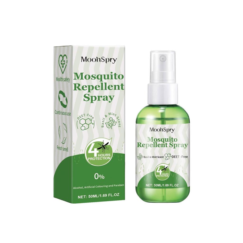 Spray Repellente per Zanzare per il Corpo, Spray Naturale Anti-Insetti Senza DEET, Spray Anti-Insetti Formato da Viaggio Spray Repellente per Insetti per la Pelle - 50ml