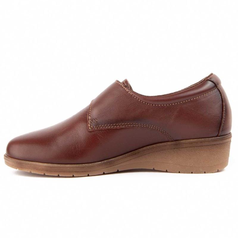 Women's Leather Wedge Loafer. Purapiel Anila 104898