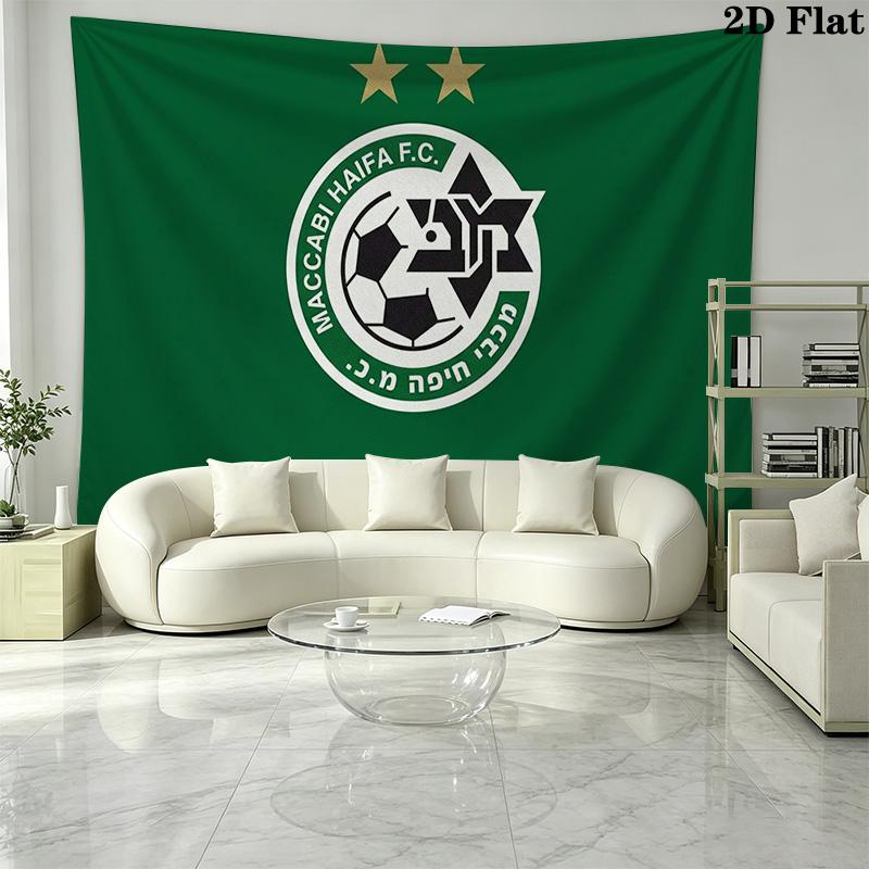 Haifa FC Wall Tapestry Aesthetic Wall Hanging Printed Fabric Blanket Decorative Tapestries for Bedroom Living Room Home Decor