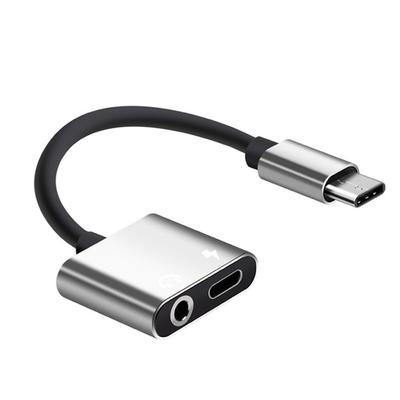 2 In 1 Charging USB C Type-C Audio Splitter Type C To 3.5 Mm Earphone Adapter Adapter