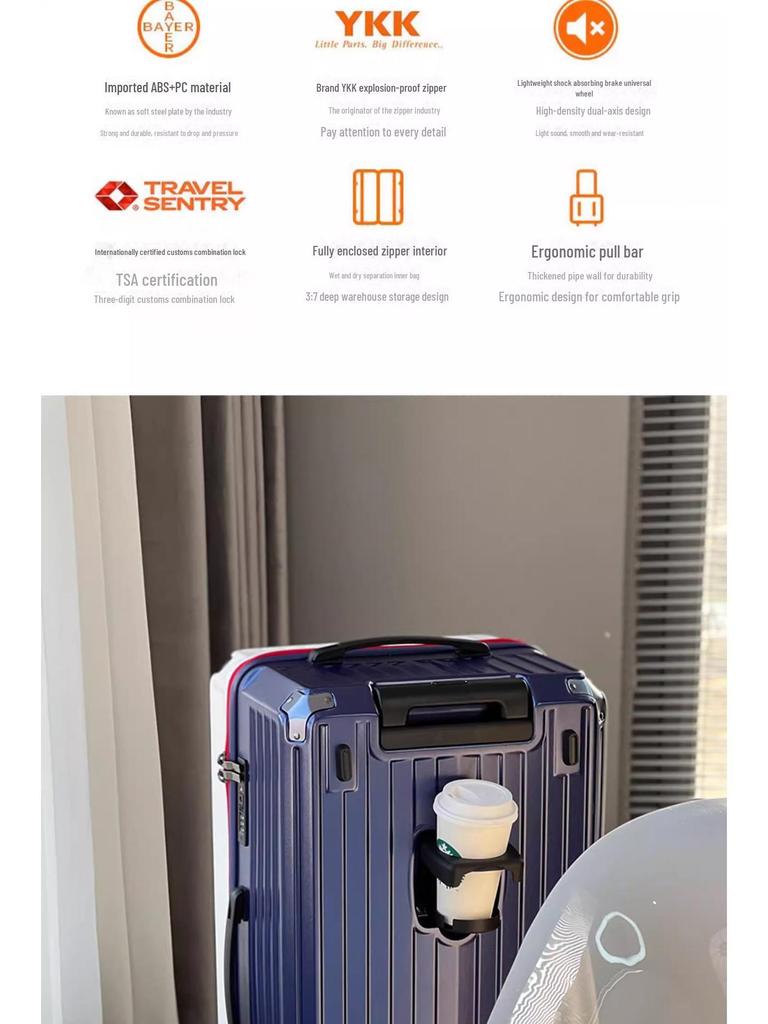 20-Inch Large Capacity Multi-Wheel Suitcase for Female Students