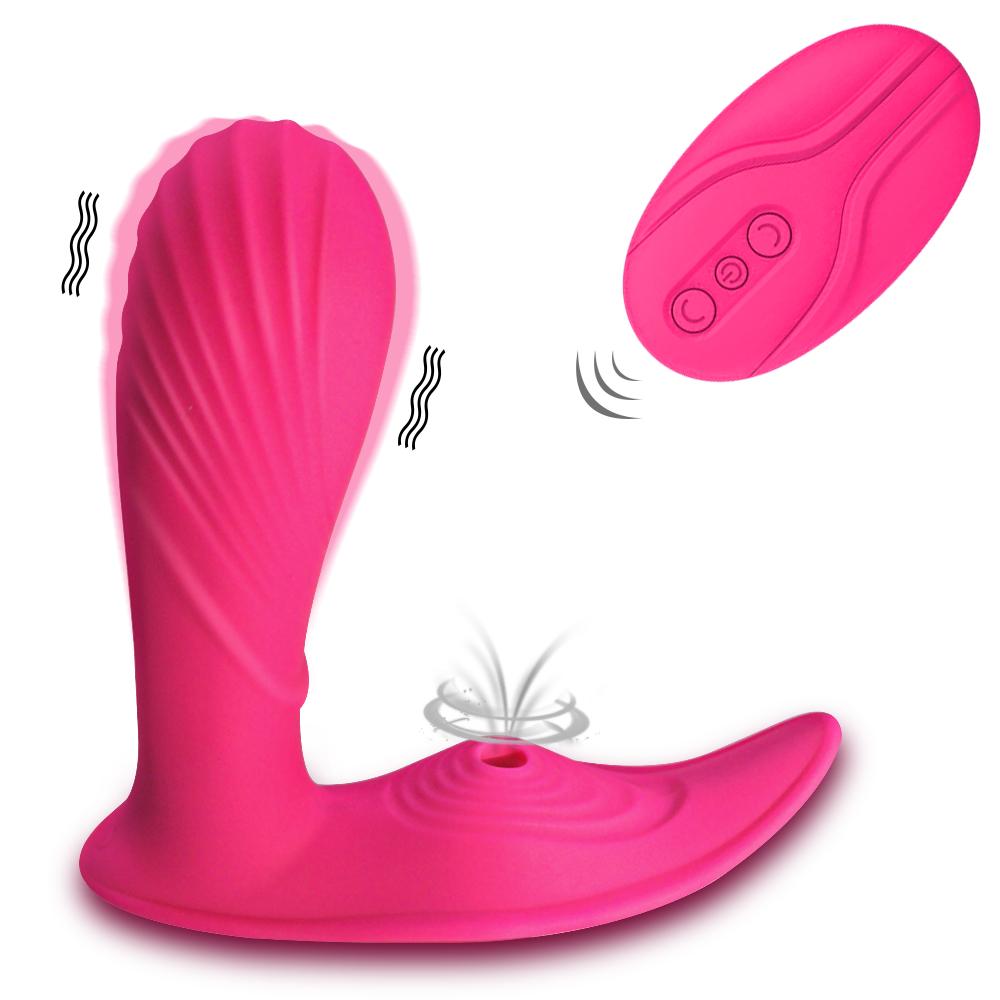 Wearable Vagina Sucking Vibrator Sex Toys for Woman Powerful Clitoris Sucker Wireless Remote Control Dildo Adults Toys