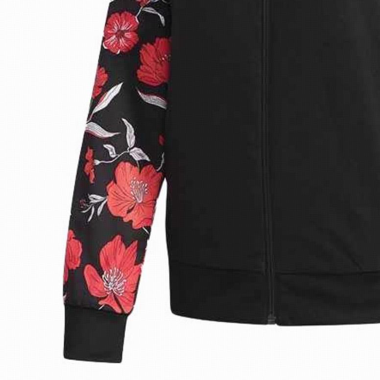 Adidas Neo Vintage Ståkrage Arbeidsklær Glidelås Fritids Sportsjakke Damejakke Svart EJ7085