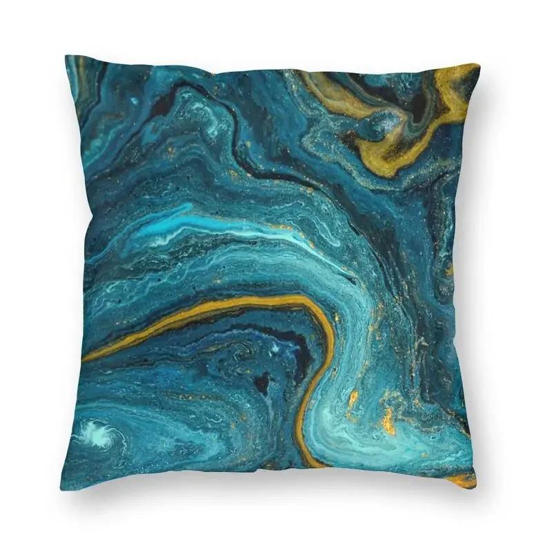 

Декор для дому Наволочка Абстрактний Мармуровий Візерунок Чохол на Подушку Бірюзовий Аквамариновий Синій Вихор Авто Мода ,(2) 66x66cm