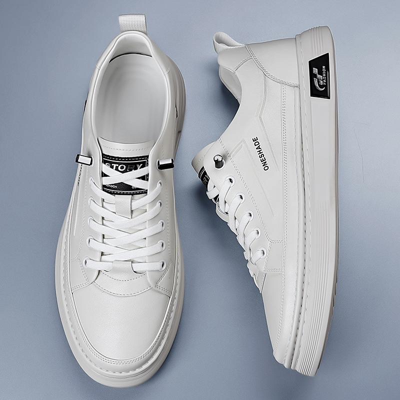 Personality Casual Leather Shoes for Men Lace-up Fashion Sneakers Classic Male Walking Shoes Tenis Masculino Man Vulcanize Shoes