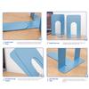 1/2PCS Metal Book Stand Non-slip Book Stoppers Supports Simple Desk Bookshelf Book  Office