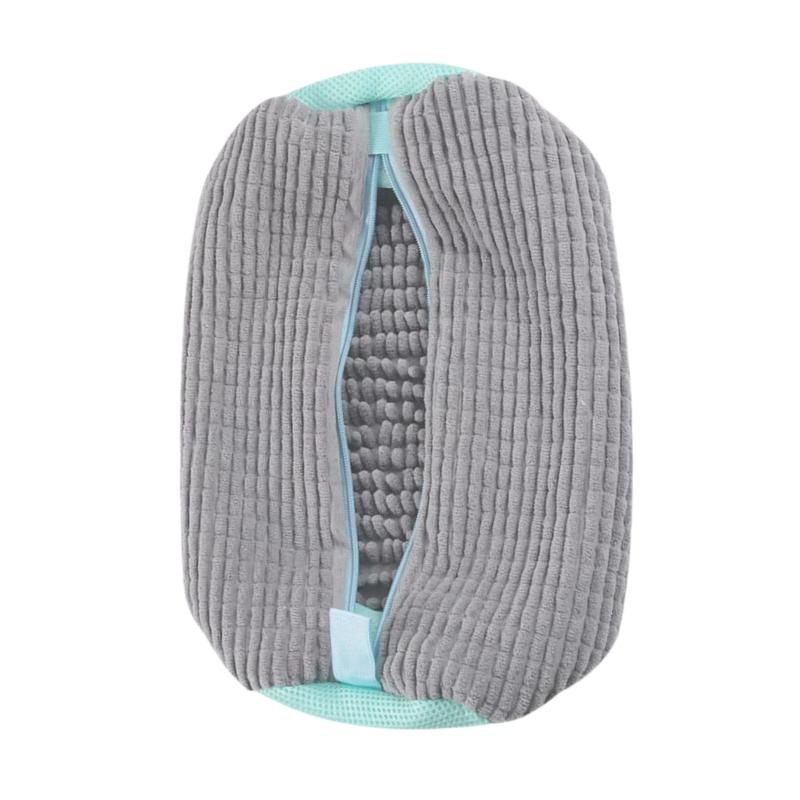 Shoe Washing Machine Bag With Shoes Drying Rack Set Durable Laundry Shoe Bag For Washer & Dryer Fluffy Fibers Washing Shoes Bag