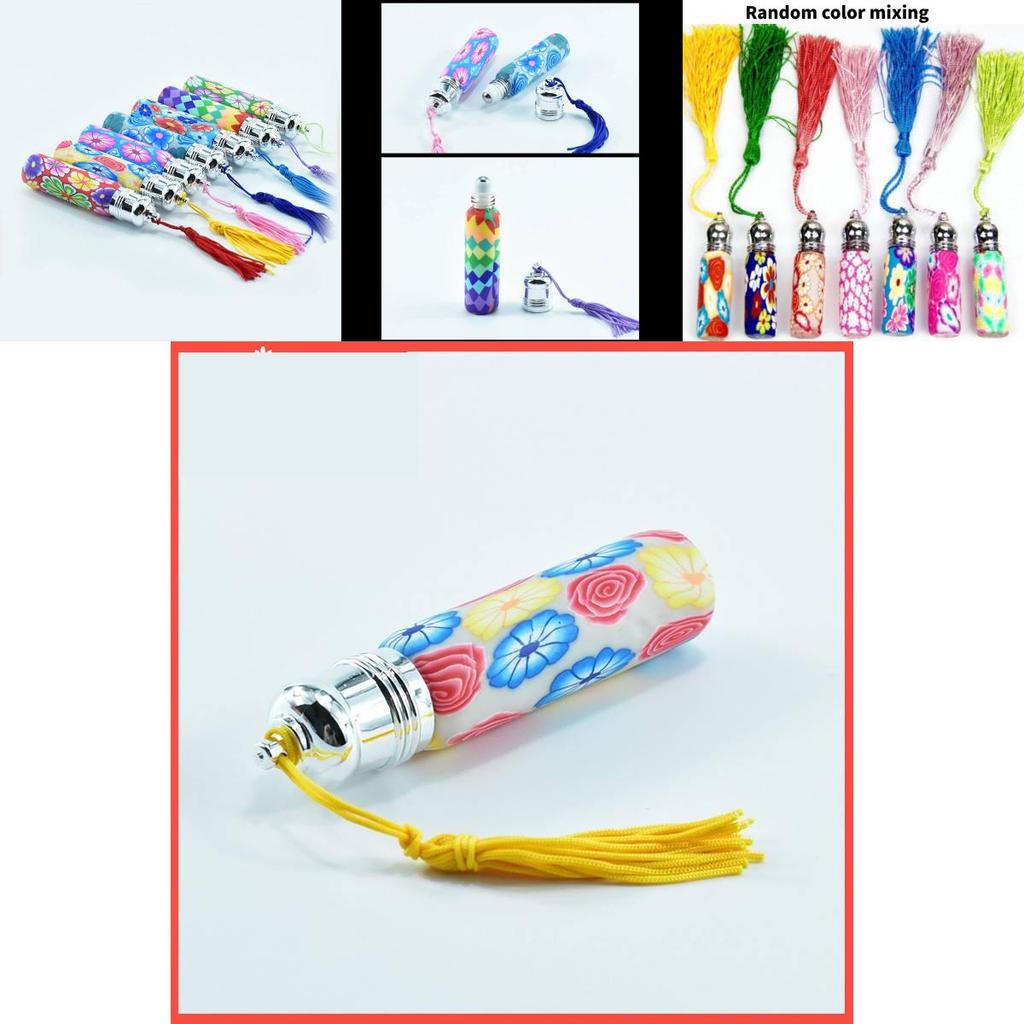 Skleněná Roll-on lahvička na parfém 10ml Plnitelná s třásní Pro cestování Kosmetický dárek