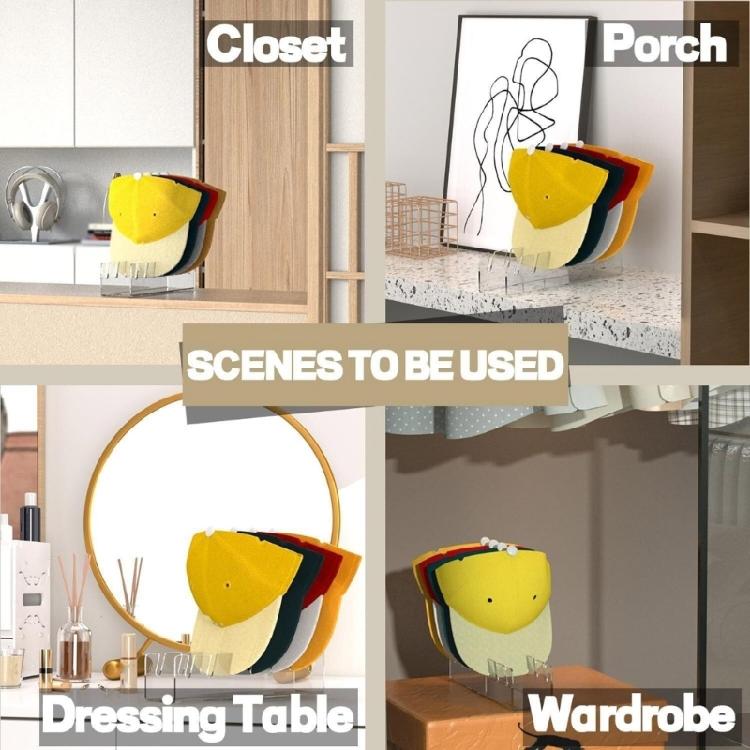 Hutständer aus Acryl für 7 Baseballkappen Aufbewahrung für Reise Hotel Heimdekorationen