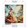 5D DIY Diamond Painting Decorative Flower Fairy Flowers Looks Back Full Round Drill Scenery Diamond Embroidery Cross Stitch Kits Home Decor Gift